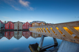 Trondheim utsikt på Holzbru og Bakklandet