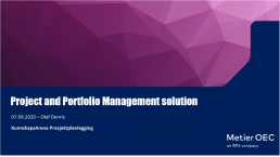 slide om project and portfolio management solution