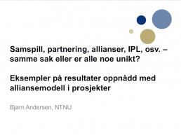 slide fra en presentasjon fra Bjørn Andersen